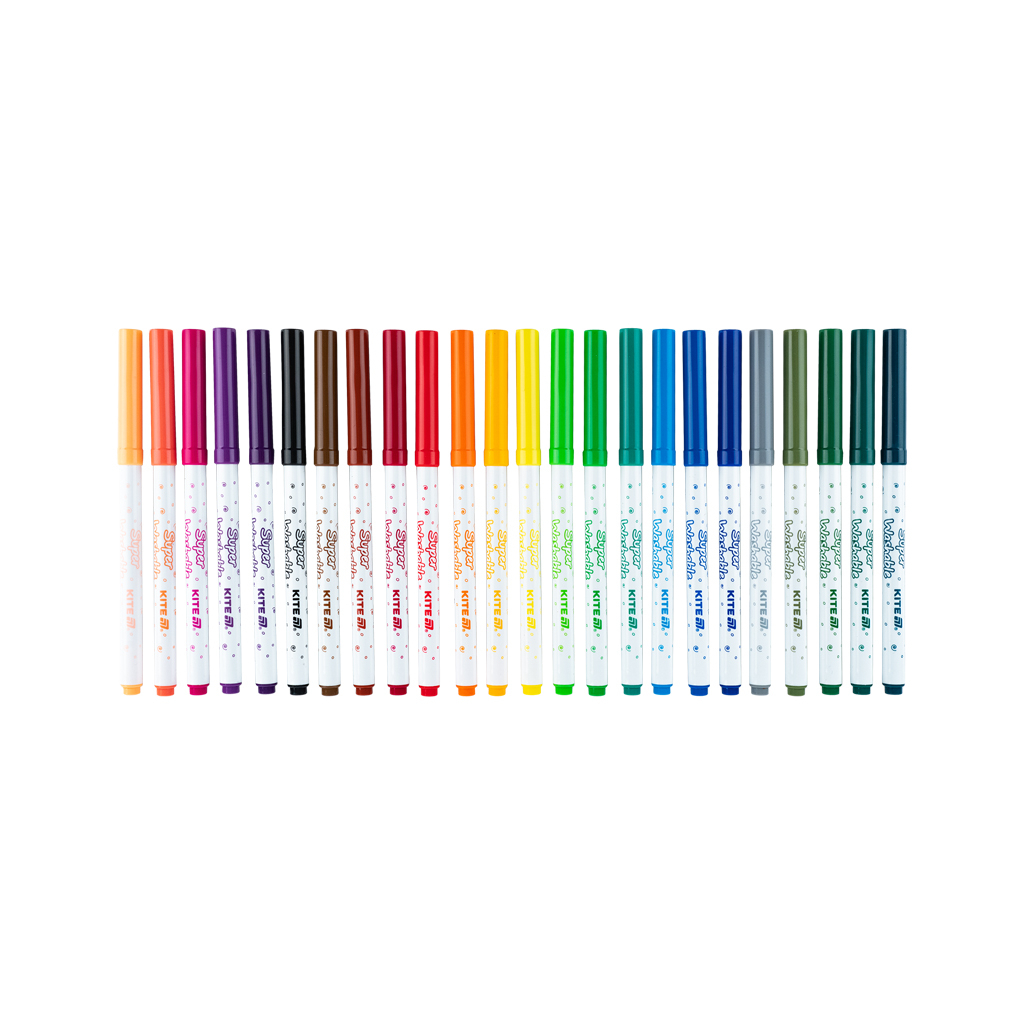Фломастери Kite Creative Superwashable 24 кольорів (K-1153)