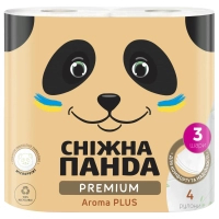 Toilet paper Snow Panda Premium Aroma Plus 3 layers 4 rolls (4820183972880)