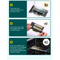 Контролер Ugreen PCI-E 3.0 for SSD M.2 NVMe + M.2 NGFF CM302 (70504)