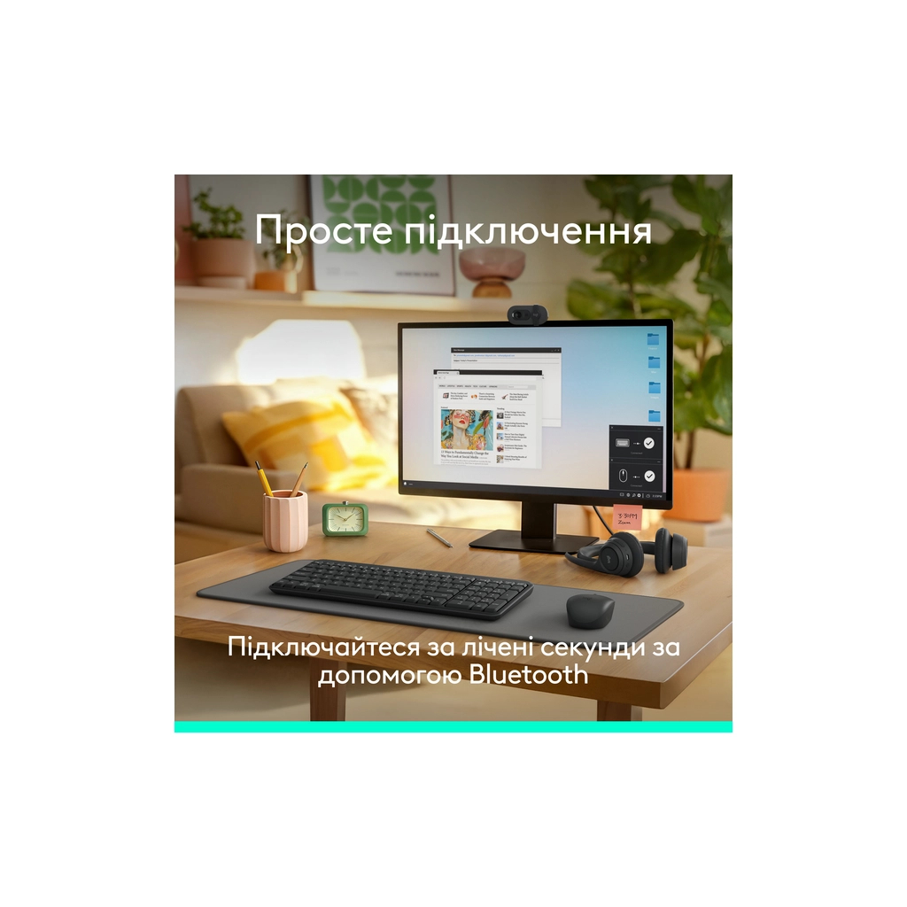 Комплект Logitech MK250 Bluetooth/Wireles UA Graphite (920-013823)