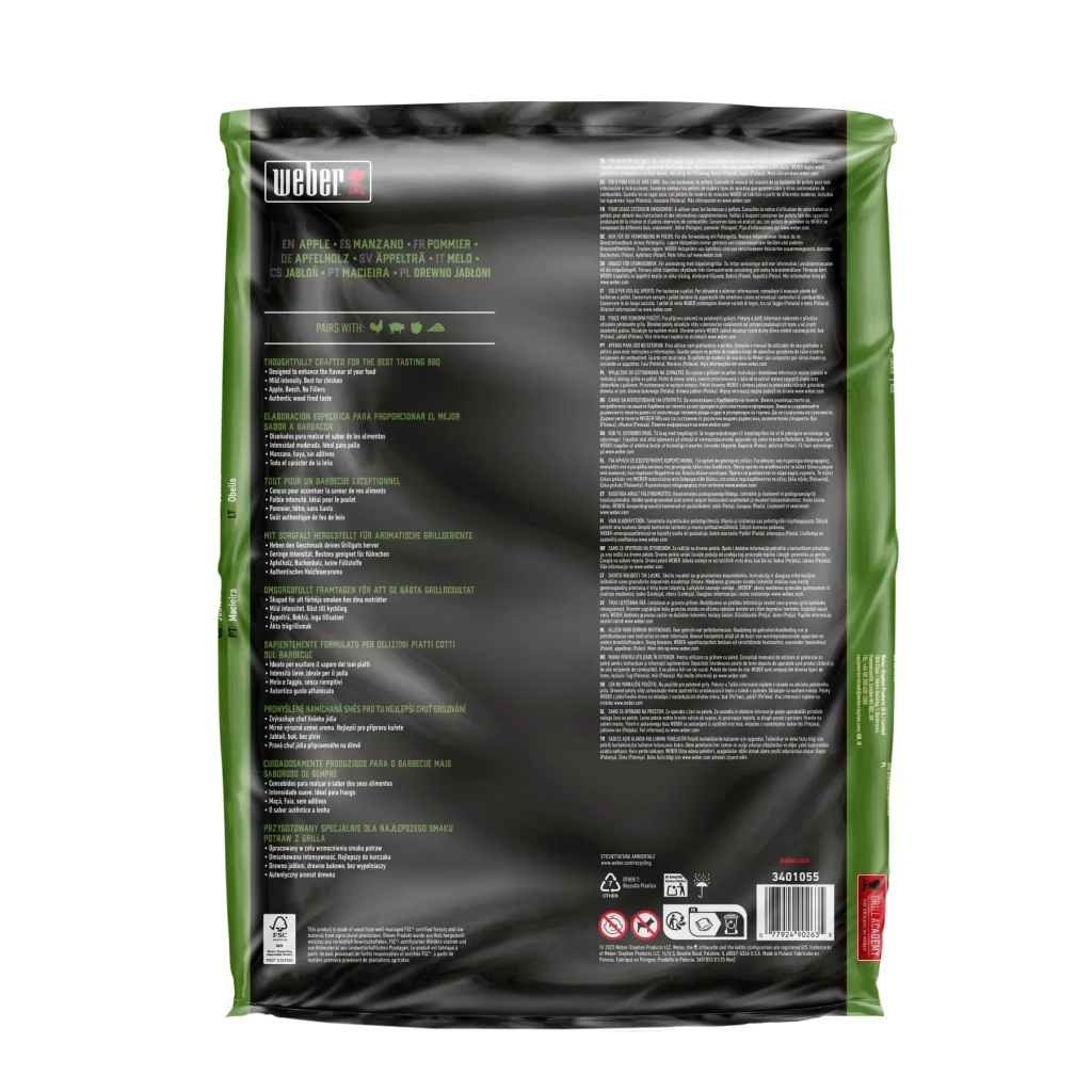 Пелети Weber Деревні яблуко FSC Apple, 8 кг (3401055)