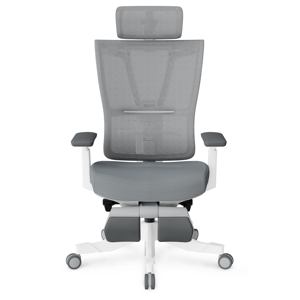 Офісне крісло Mealux S6 Air Fabric Grey White (HF-S6 F/ GW)