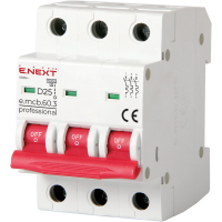 Automatic switch E.NEXT 3-p e.mcb.pro 25A D (6kA) (p0710014)