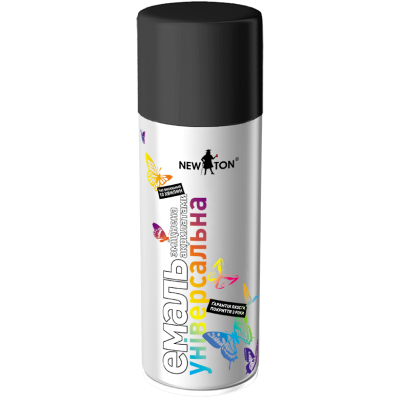 Аерозольна фарба для автомобіля New Ton універсальна 9005 чорний гл.аер. 400 мл (000000236)