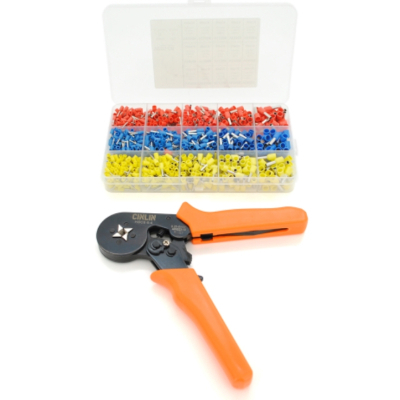 Затискач для клем CINLINELE HCS8 6-4, orange + набір кабельних наконечників (HCS8 6-4+VE1020)