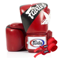 Боксерські рукавички Fairtex BGV1 Nation Print Red 10 унцій (бинти в комплекті) (BGV1_Print_10oz_Red)