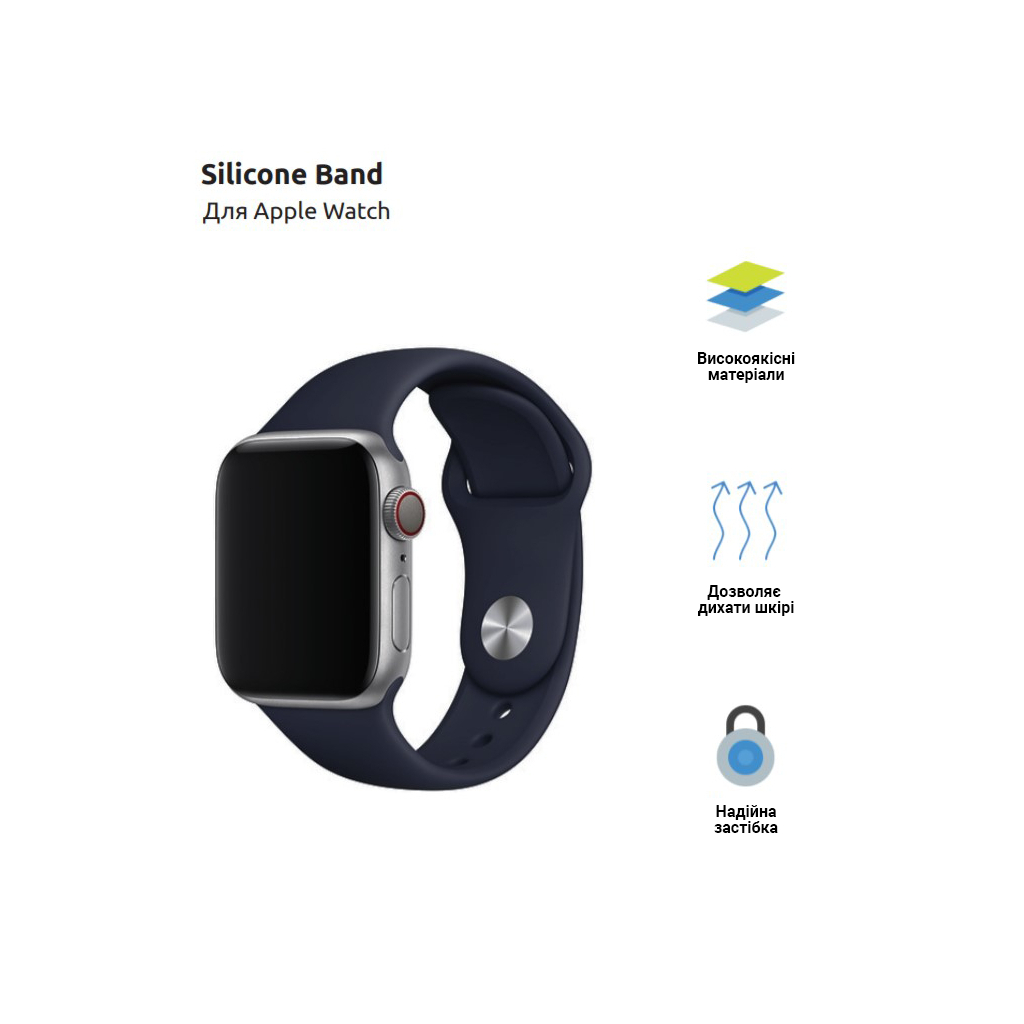 Ремінець до смарт-годинника Armorstandart Sport Band (3 Straps) для Apple Watch 42 (Series 11-10)/41/40/38 Dark Blue (ARM49074) Ремінець до смарт-годинника Armorstandart Sport Band (3 Straps) для Apple Watch 42 (Series 11-10)/41/40/38 Dark Blue (ARM49074)
