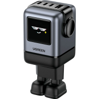 Зарядний пристрій UGREEN 1xUSB + 3xUSB-C GaN 100W Robot X688 gray (45515B)