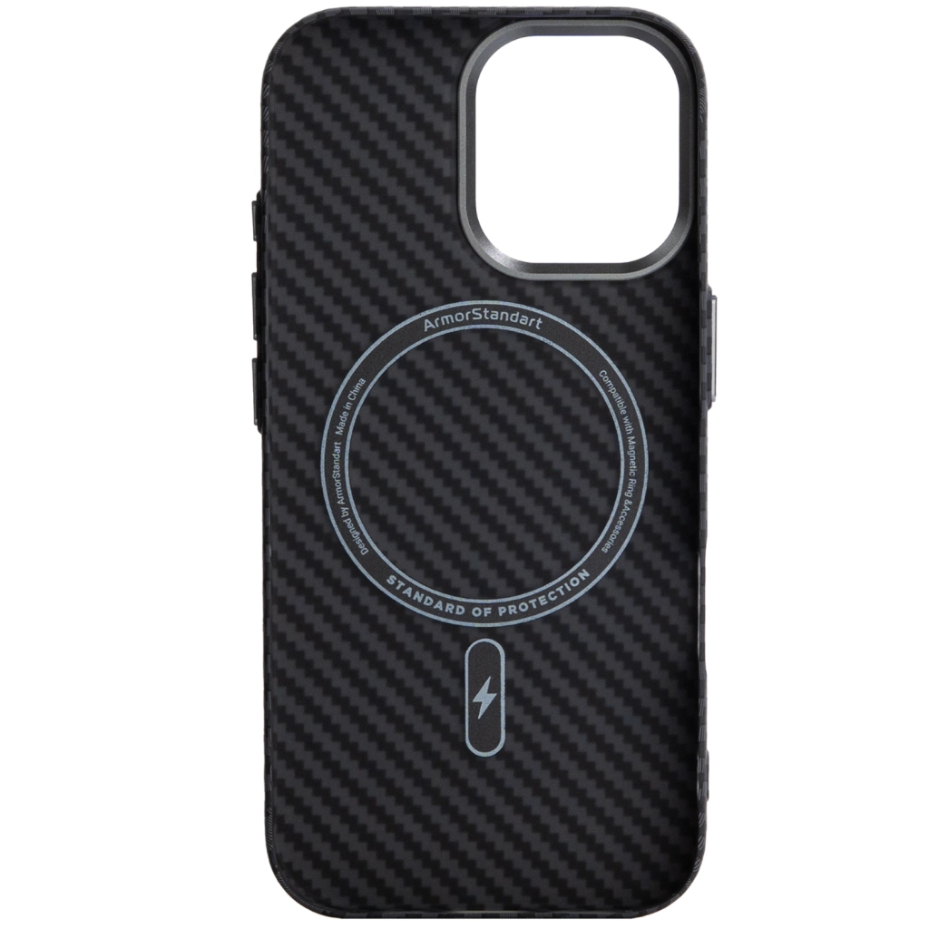 Чохол до мобільного телефона Armorstandart LikeCarbon2 MagCase Apple iPhone 17 Carbon Black (ARM86257) Чохол до мобільного телефона Armorstandart LikeCarbon2 MagCase Apple iPhone 17 Carbon Black (ARM86257)