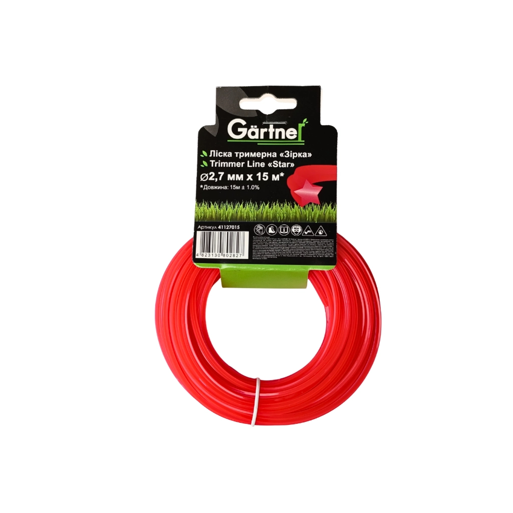 Жилка косильна Gartner "Зірка" 2,7 мм × 15 м (41127015) Жилка косильна Gartner "Зірка" 2,7 мм × 15 м (41127015)