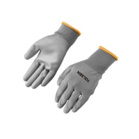 Protective gloves Tolsen polyester with PU coating gray L (9) (45503)