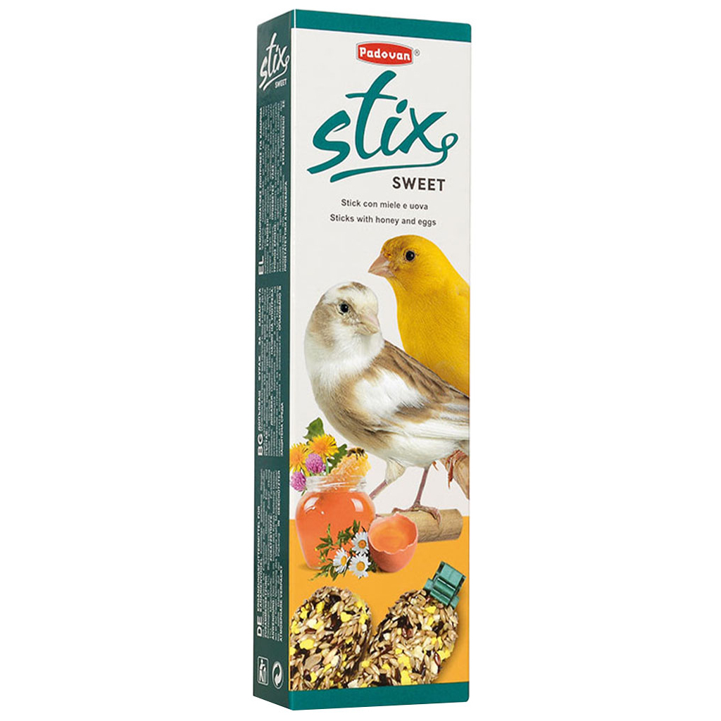 Ласощі для птахів Padovan Stix Sweet для канарок 80 г (8001254001982)