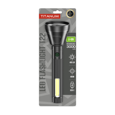 Ліхтар TITANUM 400Lm Black (TLF-T22)