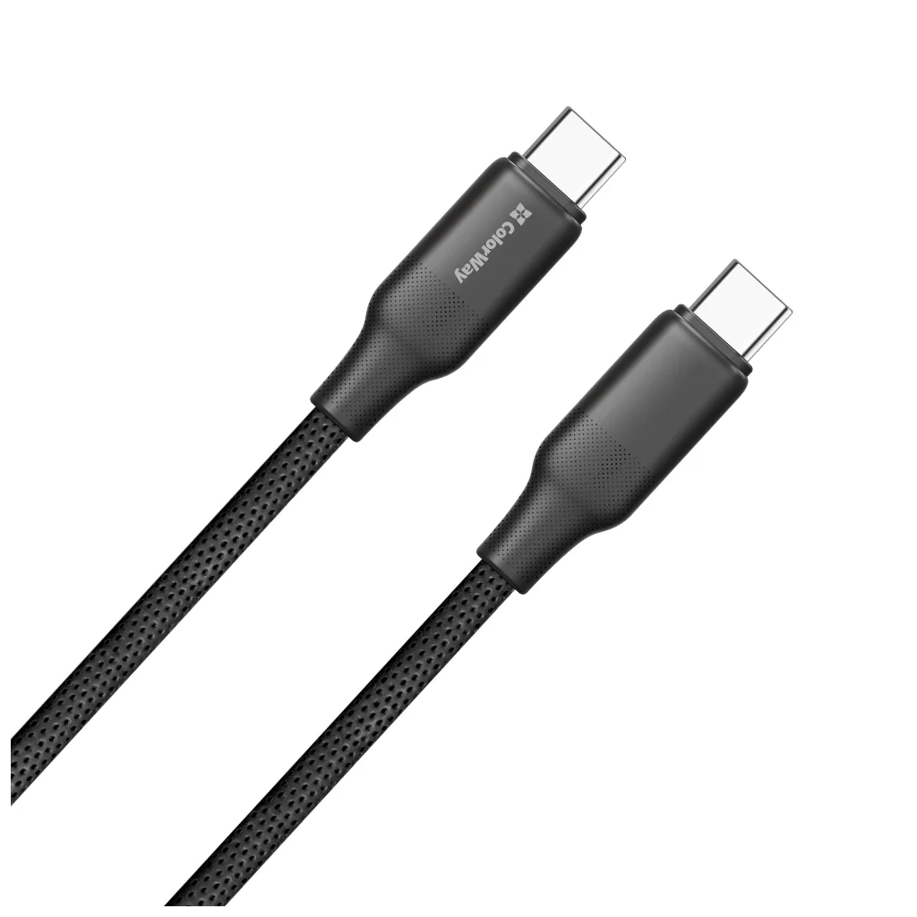Дата кабель USB-C to USB-C 2.0m 3A 60W TPE embossed black ColorWay (CW-CBPDCC102-BK) Дата кабель USB-C to USB-C 2.0m 3A 60W TPE embossed black ColorWay (CW-CBPDCC102-BK)