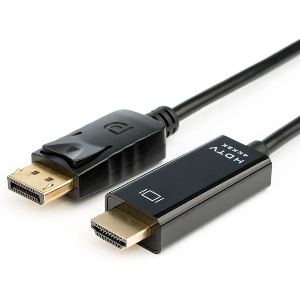Кабель мультимедійний DisplayPort M to HDMI M 3.0m 8K/4K black Atcom (30100) Кабель мультимедійний DisplayPort M to HDMI M 3.0m 8K/4K black Atcom (30100)