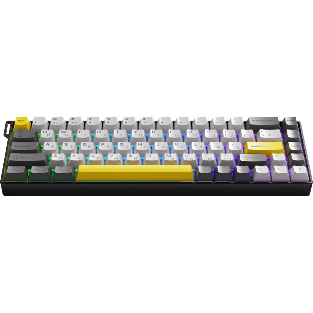 Клавіатура Ajazz AK680 V2 Ice Island Magnetic Switch USB UA Black/Gray/Yellow (AK680-V2-I-BGY) Клавіатура Ajazz AK680 V2 Ice Island Magnetic Switch USB UA Black/Gray/Yellow (AK680-V2-I-BGY)