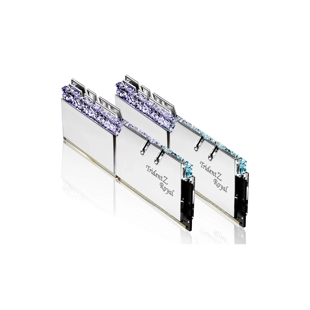 Модуль пам'яті для комп'ютера DDR4 32GB (2x16GB) 3200 MHz TridentZ RGB ROYAL Silver G.Skill (F4-3200C16D-32GTRS) Модуль пам'яті для комп'ютера DDR4 32GB (2x16GB) 3200 MHz TridentZ RGB ROYAL Silver G.Skill (F4-3200C16D-32GTRS)