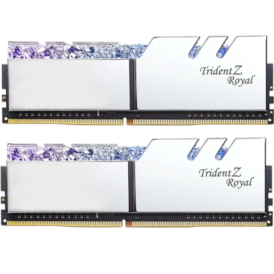 Модуль пам'яті для комп'ютера DDR4 32GB (2x16GB) 3200 MHz TridentZ RGB ROYAL Silver G.Skill (F4-3200C16D-32GTRS)