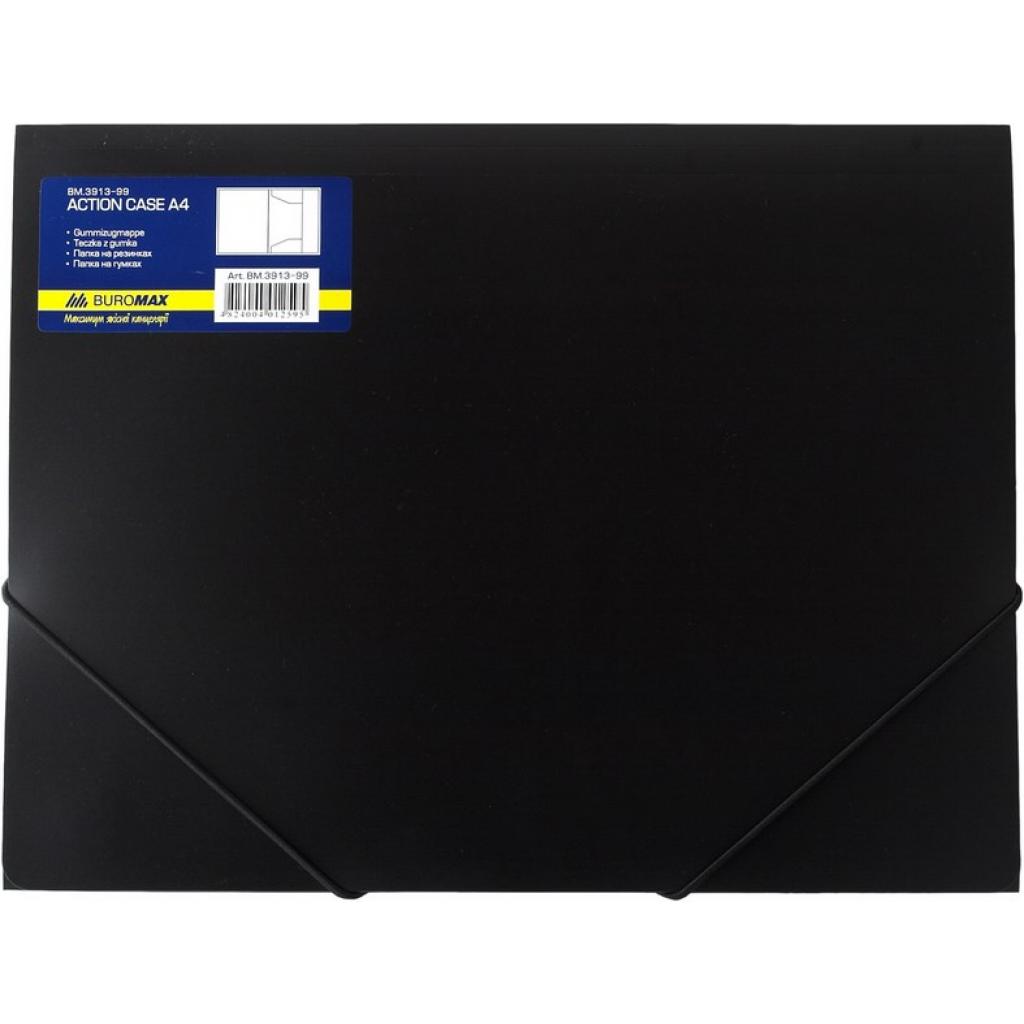 Папка на резинках Buromax А4, black (BM.3913-01) Папка на резинках Buromax А4, black (BM.3913-01)