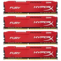 Модуль пам'яті для комп'ютера DDR4 32GB (4x8GB) 2133 MHz HyperX FURY Red Kingston Fury (ex.HyperX) (HX421C14FR2K4/32)