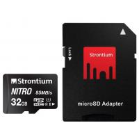 Карта пам'яті Strontium Flash 32GB microSDHC class 10 UHS-1 NITRO (SRN32GTFU1QA)