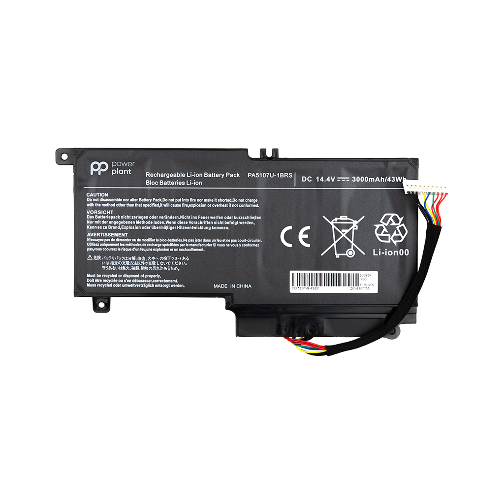 Акумулятор до ноутбука TOSHIBA Satellite L55 (PA5107U-1BRS, TA5107P9) 14.4V 3000mAh PowerPlant (NB510269)