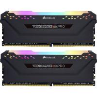 Модуль пам'яті для комп'ютера DDR4 32GB (2x16GB) 3200 MHz Vengeance RGB Pro Black Corsair (CMW32GX4M2C3200C16)