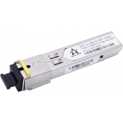 Модуль SFP Alistar Модуль SFP 1000BASE-BX 1SM WDM SC 20KM TX1550/RX1310nm DDM (SFP-1G-BX-D-S20)
