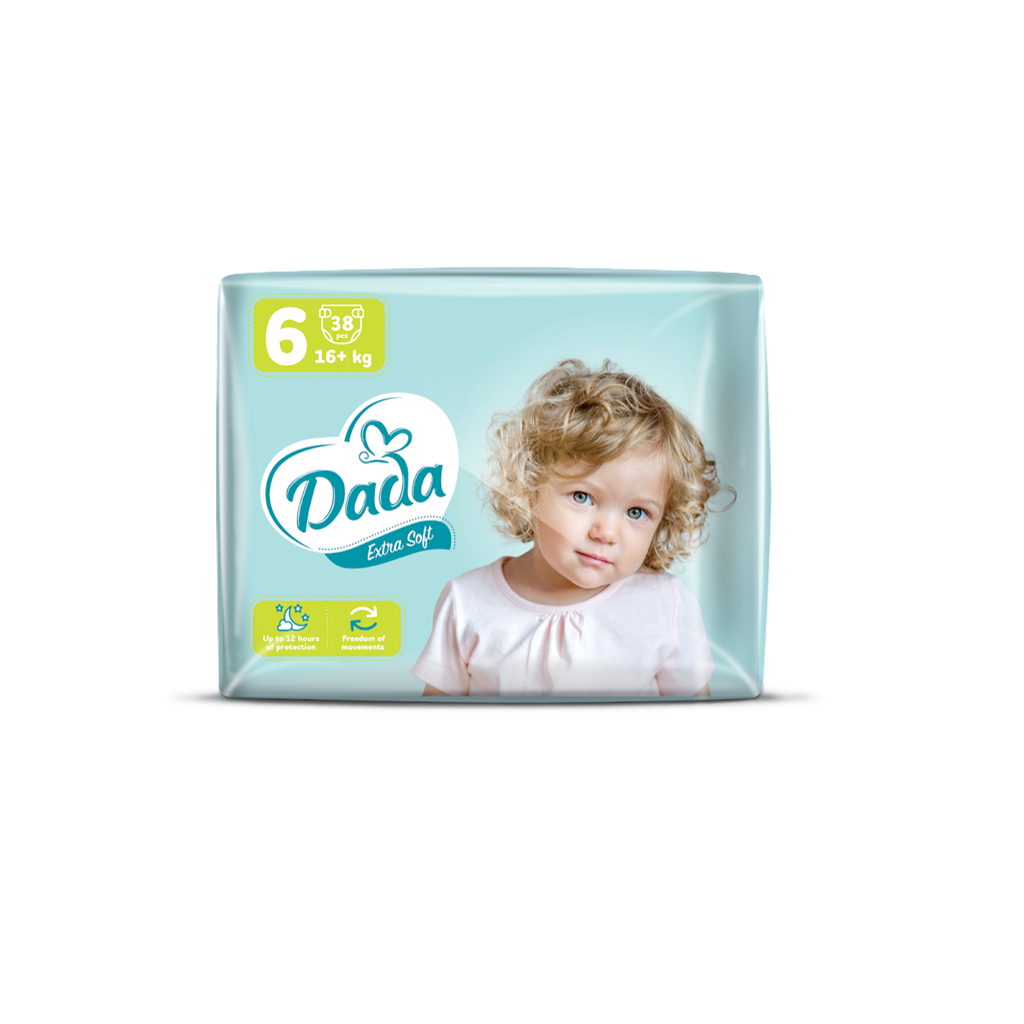 Підгузки Dada Extra Soft 6 (16+ кг) 38 шт (4820174980924)