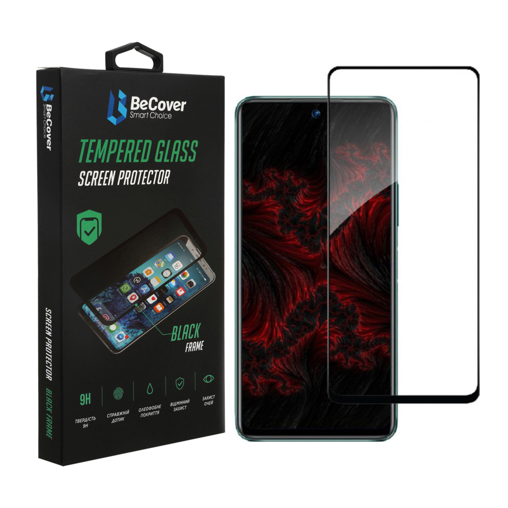 Скло захисне BeCover Infinix Hot 11S (X6812) Black (707600) Скло захисне BeCover Infinix Hot 11S (X6812) Black (707600)
