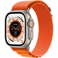 Смарт-годинник Apple Watch Ultra GPS + Cellular, 49mm Titanium Case with Orange Alpine Loop -Small (MNHH3UL/A)