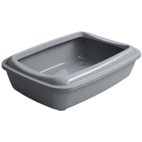 Туалет для котів AnimAll CNR-106 з лопаткою 50х37х13.5 см (сірий) (2000981202514)
