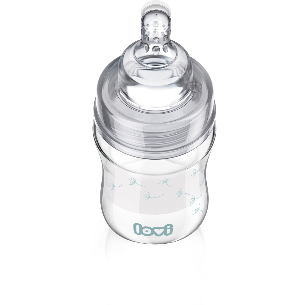 Пляшечка для годування Lovi Diamond Glass Botanic скляна 150 мл Світло-синя (74/105) Пляшечка для годування Lovi Diamond Glass Botanic скляна 150 мл Світло-синя (74/105)