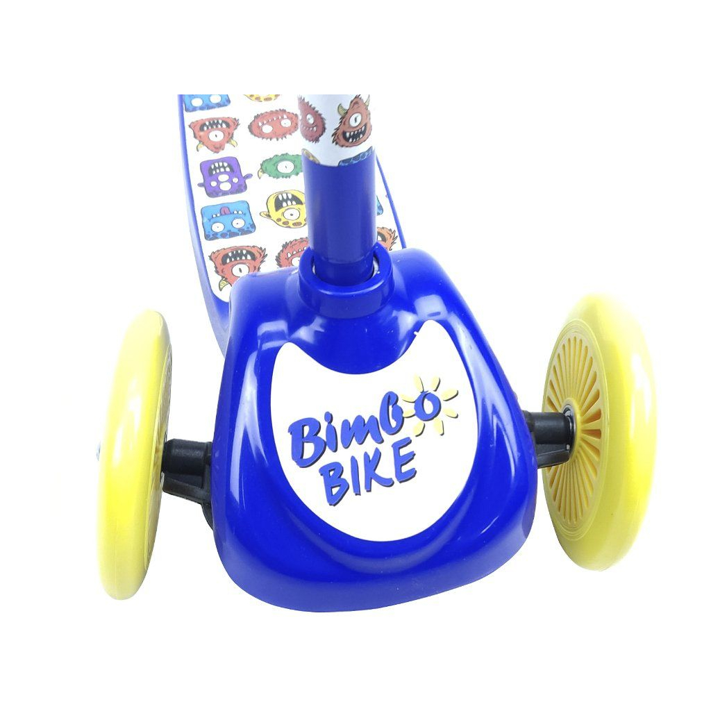Самокат Bimbo Bike Monsters 12` з регулюванням висоти Синьо-жовтий (75803-IS)