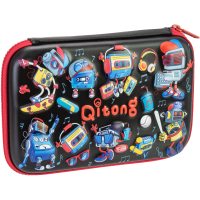 Cool For School pencil case 1 compartment with an organizer black (QT-5773-Black)