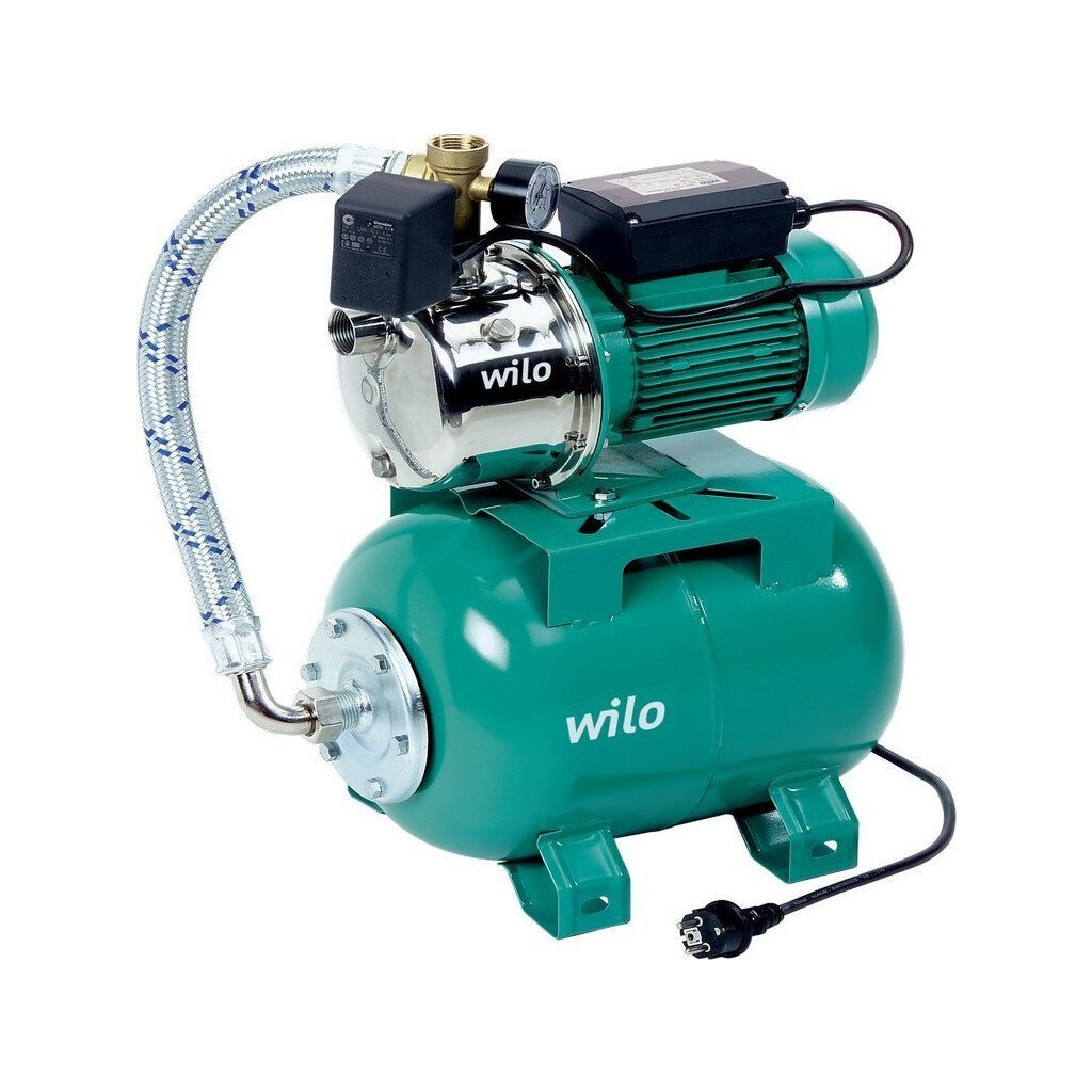 Насосна станція Wilo HWJ 301 EM, для водопостачання, бак 20 л, 2.0 м3/год, 6 бар, 1.1 кВт, 230V (2003758)