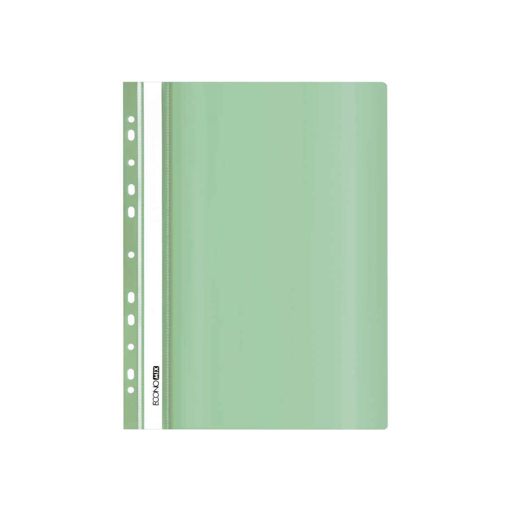 Папка-швидкозшивач Economix А4 з перфорацією, фактура "глянець", м'ятна (E31510-84)