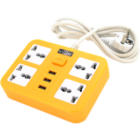 Network power filter Voltronic TV-T15, 4x, 3*USB Yellow (TV-T15-Yellow)