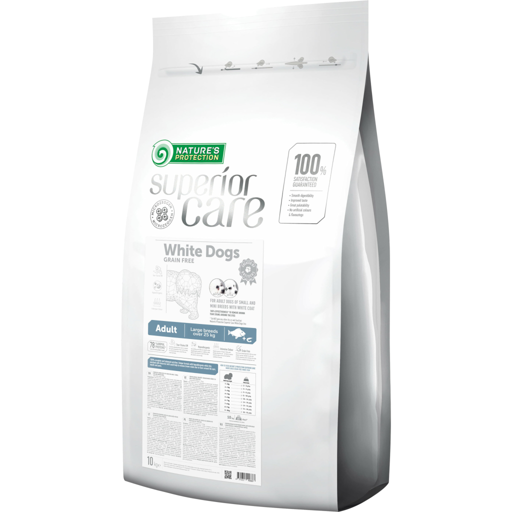 Сухий корм для собак Nature's Protection Superior Care White Dogs Grain Free White Fish Adult Large Breeds 17 кг (NPSC46340)
