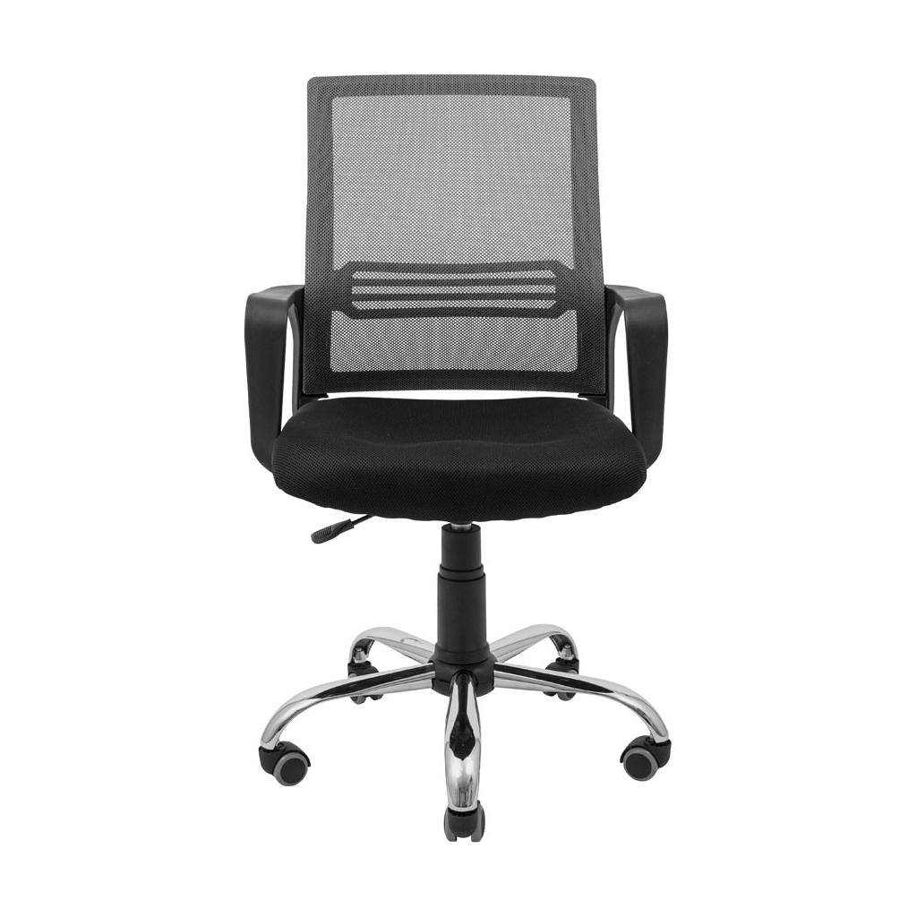 Офісне крісло Richman Джина Хром Піастра Сітка чорна + сіра (ADD0003117)