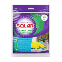 Napkins for cleaning Solar Household Cellulose moisture absorbent 3 pcs. (4820269930179)
