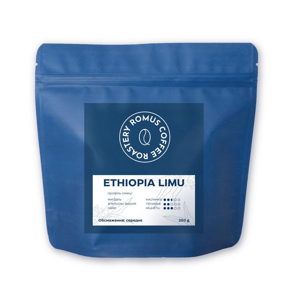 Кава Romus Ethiopia Limu в зернах 250 г (2506619) Кава Romus Ethiopia Limu в зернах 250 г (2506619)