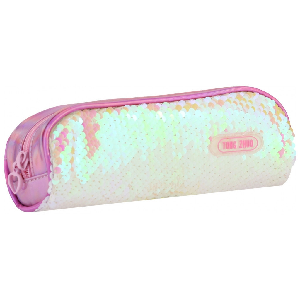 Пенал Cool For School 2 відділення з паєтками Білий (CF6490-white) Пенал Cool For School 2 відділення з паєтками Білий (CF6490-white)