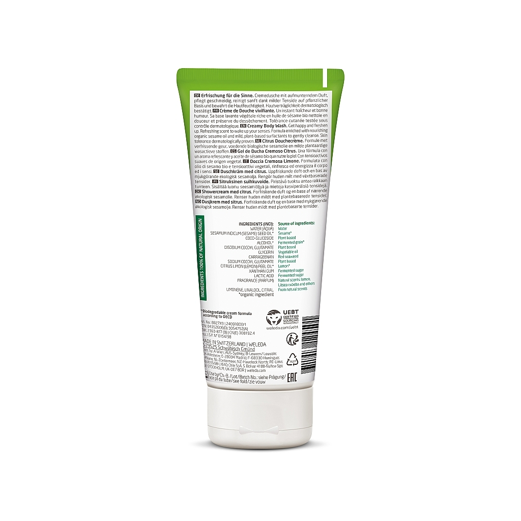 Гель для душу Weleda Citrus Creamy Body Wash 200 мл (7611916124501)