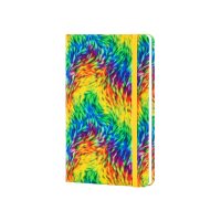 Notebook Optima A5 Rainbow, hard cover textile, rubber, cell block (O27190-01)