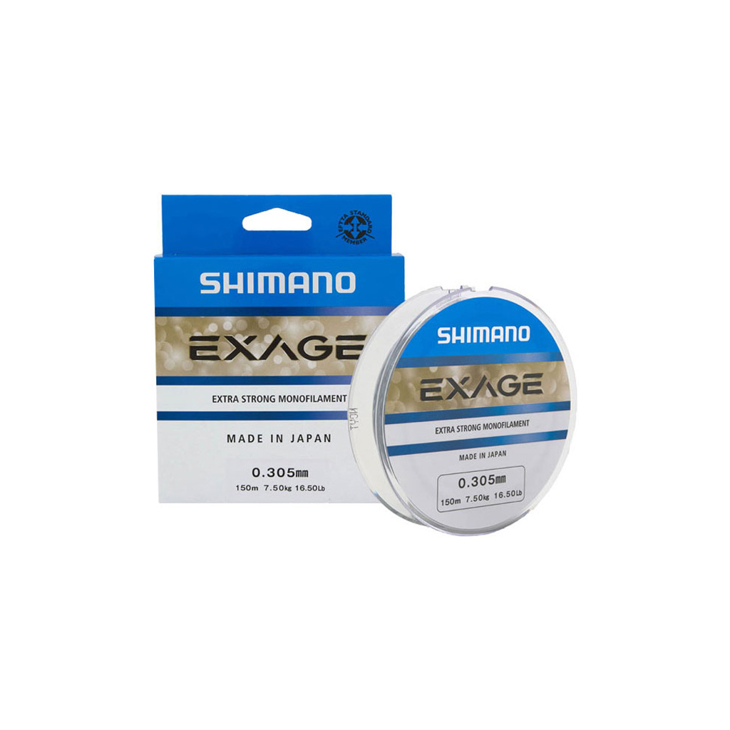 Волосінь Shimano Exage 300m 0.305mm 7.5kg (2266.75.47) Волосінь Shimano Exage 300m 0.305mm 7.5kg (2266.75.47)