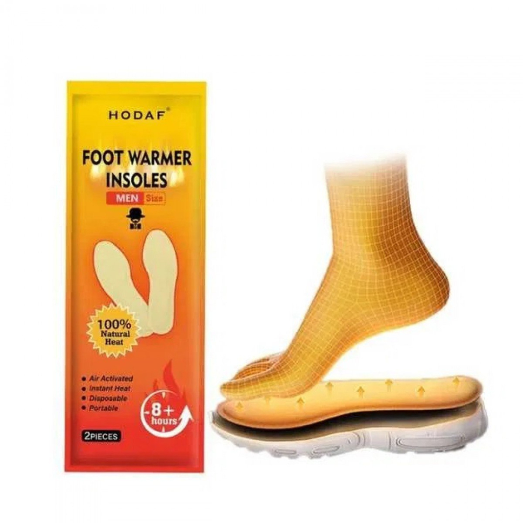 Хімічна грілка Hodaf для ніг розмір 25,2х8,6 см до 8 годин (Foot Warmer Men)