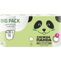 Toilet paper Snow Panda Premium Classic Plus 3 layers 16 rolls (4820183972842)