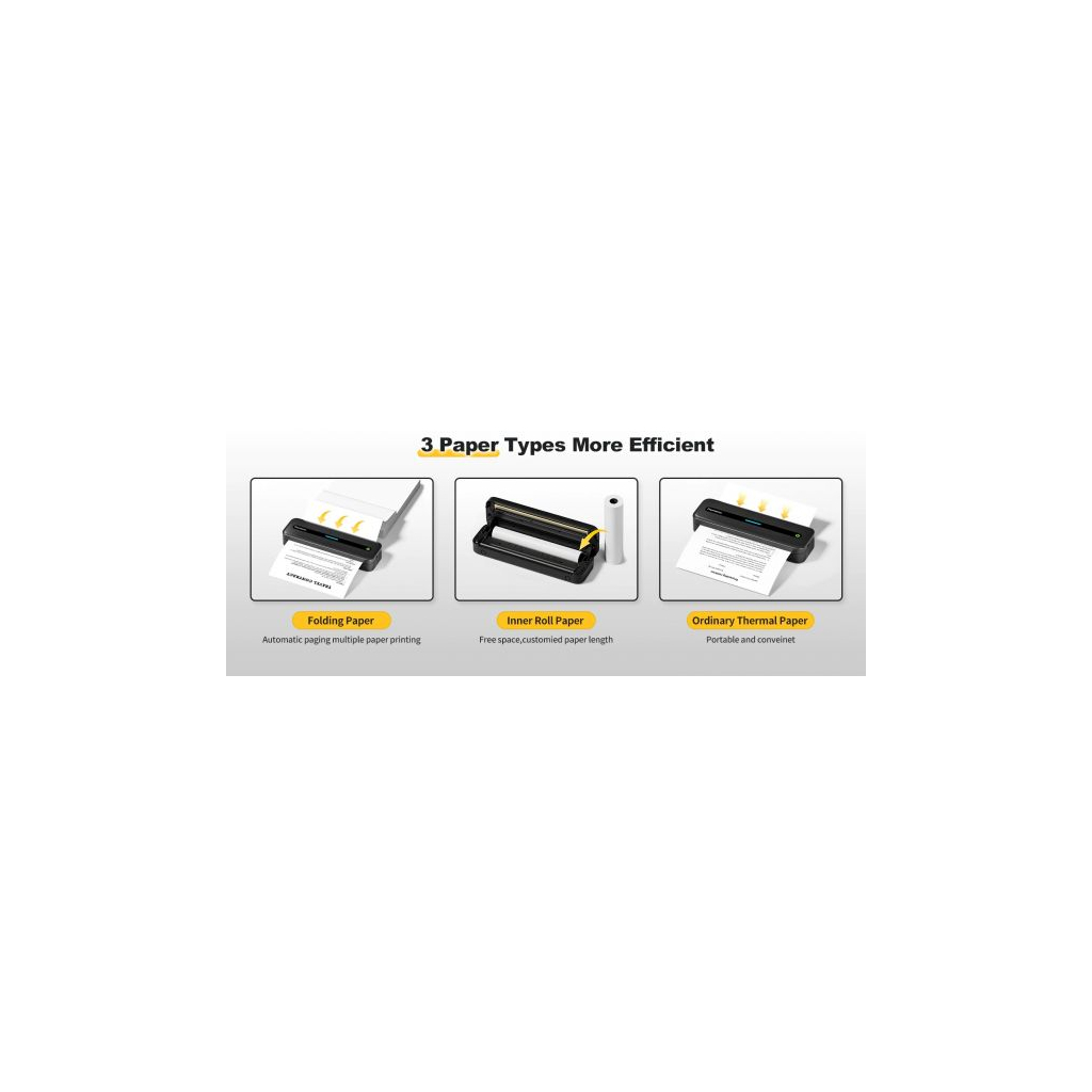 Принтер чеків UKRMARK 831GR портативний термо, 300dpi, Bluetooth, USB, сірий (900331)