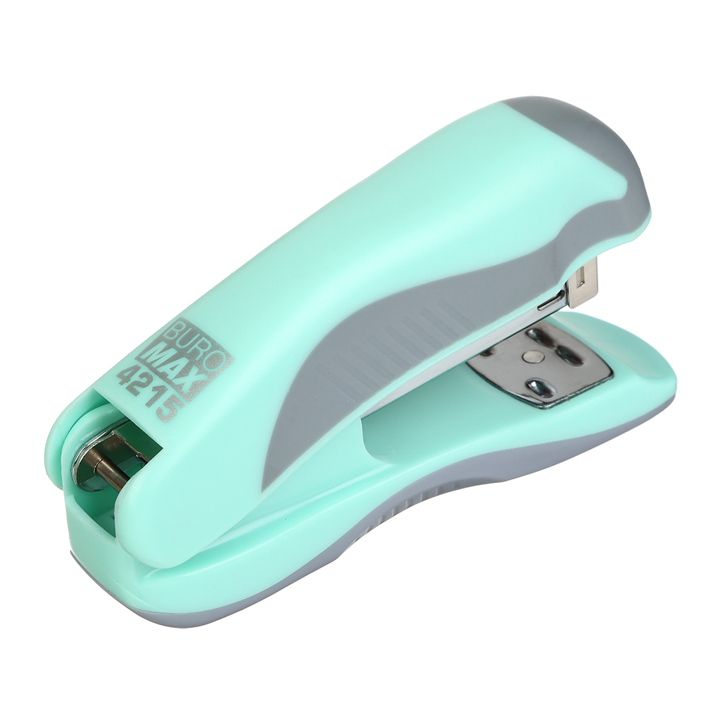 Степлер Buromax пластиковий PASTEL, 20 аркушів, (скоби №24, 26), 111 х 62 х 32 мм, м'ятний (BM.4215-38)